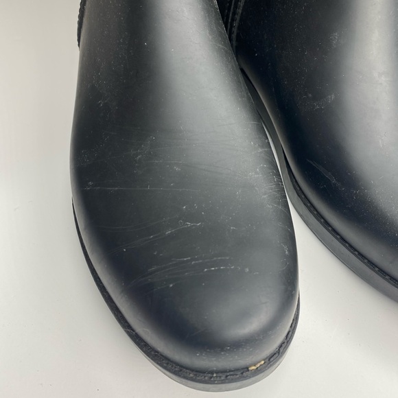 Coach Tristee Matte Black Signature Lined Rain Boots - Women’s Size 8b - Picture 5 of 10